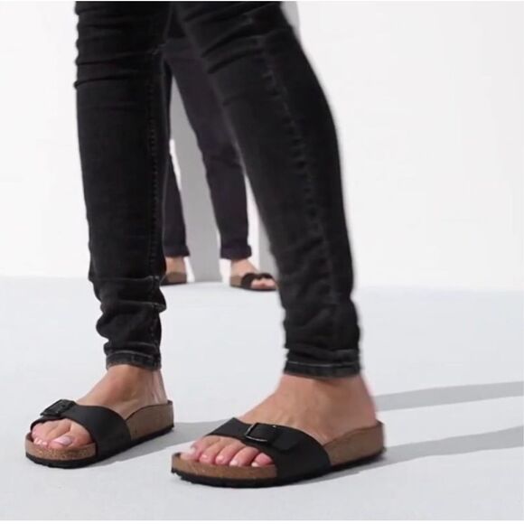 Birkenstock Unisex Madrid Birko-Flor Single-Strap Slide Sandal Size 42 - Picture 15 of 16